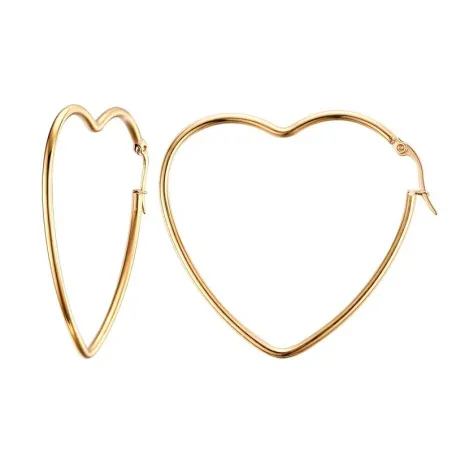 Elegante gouden oorbellen - hart / hoops gevormdOorbellen