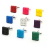 Block cufflinks muti-color bricks design