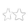 Large star hoop silver earringsEarrings