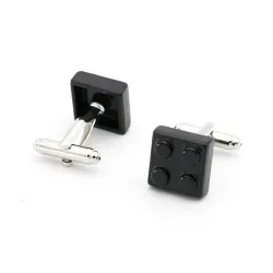 Classic cufflinks - multicolor bricks design