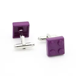 Classic cufflinks - multicolor bricks design