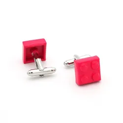 Classic cufflinks - multicolor bricks design