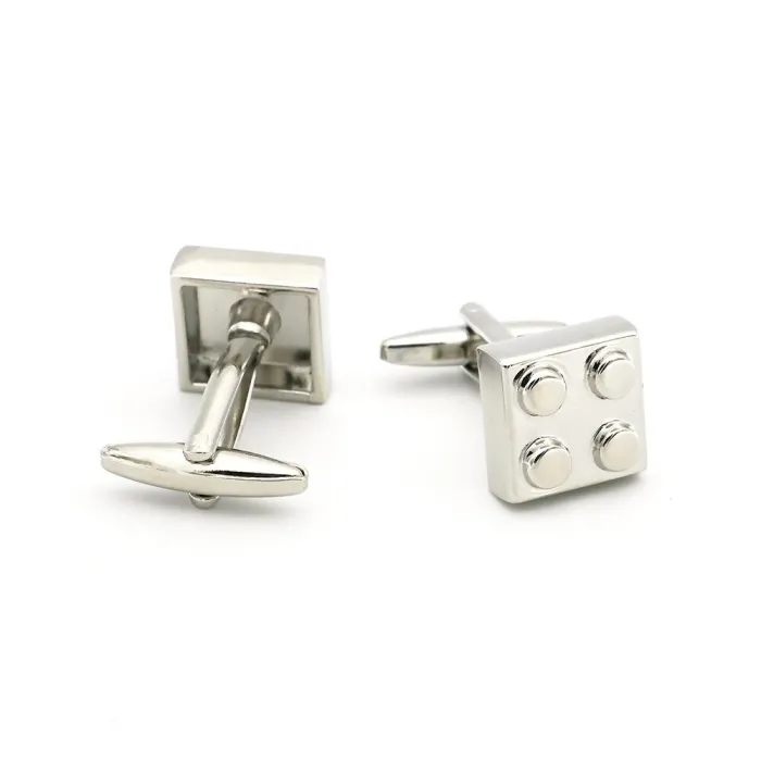 Block cufflinks muti-color bricks design