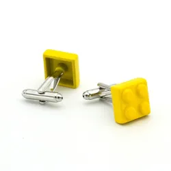 Block cufflinks muti-color bricks design