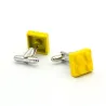 Classic cufflinks - multicolor bricks design