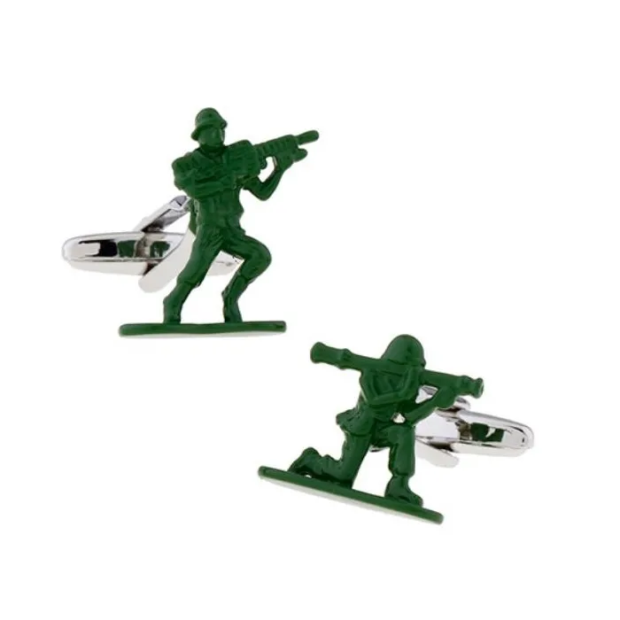 Modne zielone spinki do mankietów - contra fighterSpinki do mankietów