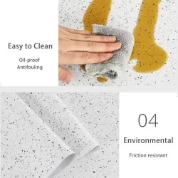 Waterproof PVC Wallpaper Marble Gravel Wall Sticker For Kitchen Cabinet Countertop Self-adhesive Contact Paper Decor