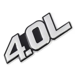 Metalowa naklejka 3D na samochód - emblemat wielkości silnika - 4.0L - 7.0LNaklejki