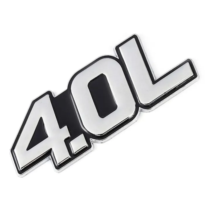 3D metal car sticker - engine size emblem - 4.0L - 7.0L