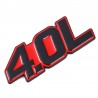 3D metal car sticker - engine size emblem - 4.0L - 7.0L