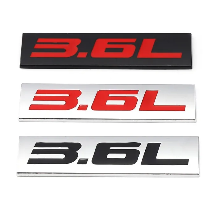 Metalen autosticker - embleem motormaat - 3.0L - 3.8LStickers
