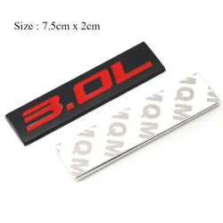 Metal car sticker - engine size emblem - 3.0L - 3.8L
