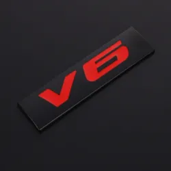 3D-Metall-Autoaufkleber - Emblem in Motorgröße - V6 - V8