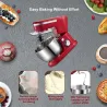 BioloMix - Küchenmaschine - Edelstahlschüssel - 6 Geschwindigkeiten / Schneebesen / Teigkneten - 1200W / 5L