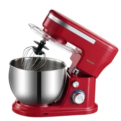 BioloMix - mikser kuchenny stojący - miska ze stali nierdzewnej - 6-biegowa / trzepaczka / wyrabianie ciasta - 1200W / 5LPiec...