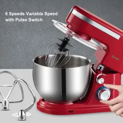 BioloMix - keukenmixer - RVS kom - 6 snelheden / garde / deeg kneden - 1200W / 5LBakvormen