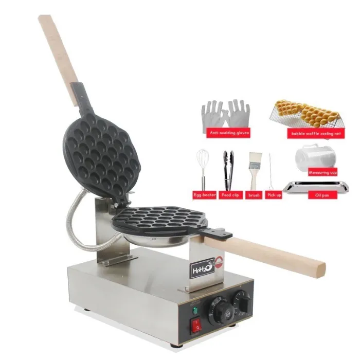 Electric bubble waffle maker - non-stick pan - 110V / 220VBakeware