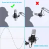 Podcast condenser microphone - professional PC streaming cardioid - kit - USB - 192kHZ/24bit