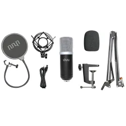 MicrófonosMicrófono de condensador para podcasts - cardioide de transmisión de PC profesional - kit - USB - 192kHZ / 24bit