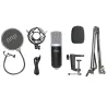 Podcast condenser microphone - professional PC streaming cardioid - kit - USB - 192kHZ/24bit