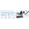 Podcast kondensatormikrofon - professionell PC -strömmande kardioid - kit - USB - 192kHz/24bit