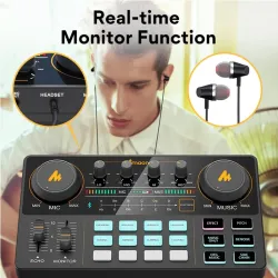 LITE AM200-S1 - alles-in-een microfoon - mixer kit - audio interface - met condensator microfoon / koptelefoonMicrofonen