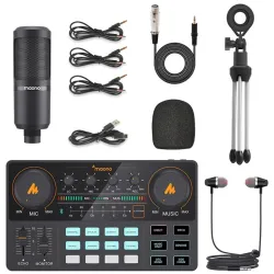 LITE AM200-S1 - alles-in-een microfoon - mixer kit - audio interface - met condensator microfoon / koptelefoonMicrofonen