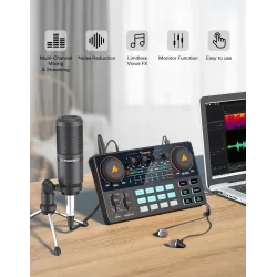 LITE AM200-S1 - alles-in-een microfoon - mixer kit - audio interface - met condensator microfoon / koptelefoonMicrofonen