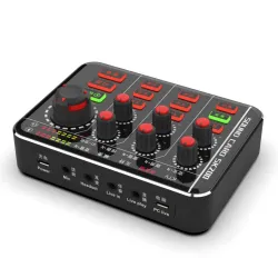 Microphone mixer - podcaster - digital - 12 sound audio effectMicrophones