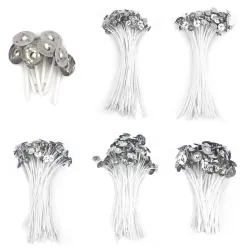 Candle wicks - smokeless - cotton core - for candle making - 100 pieces