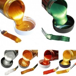 Metallic acrylic paint - waterproof - for statuary coloring / clothes / graffiti