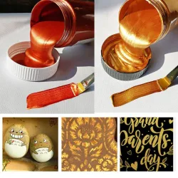 Gold Paint Metallic gold paint - 60ml - acrylic - waterproof - non fading - DIY - clothes - graffiti design