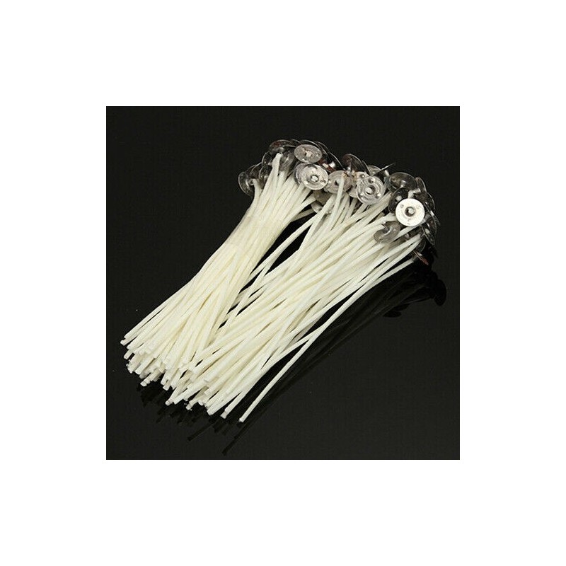 Candle wicks - waxed cotton core - with sustainer - for candle making - 30 piecesCandles & Holders