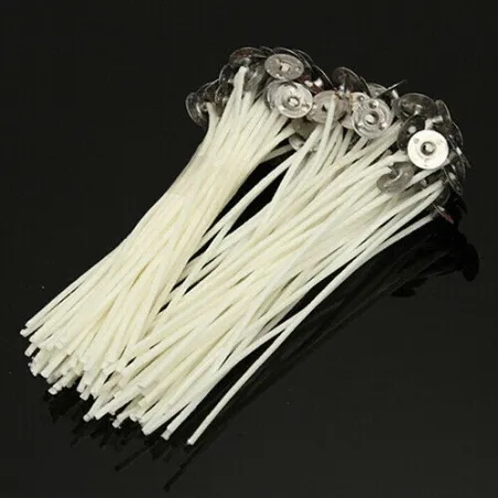 White candle cotton wicks r - homemade candle making - gift - 30 pieces