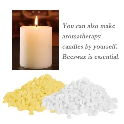 Natural beeswax - for candle making / lipsticks - white / yellow