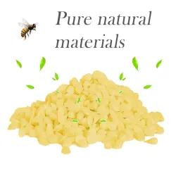 DIY natural bee wax - 100% no added soy wax - lipstick material - yellow / white - 1000g
