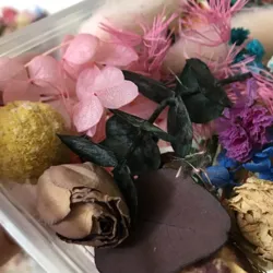Tørre blomster - dekorasjon for stearinlys / harpikshåndverk