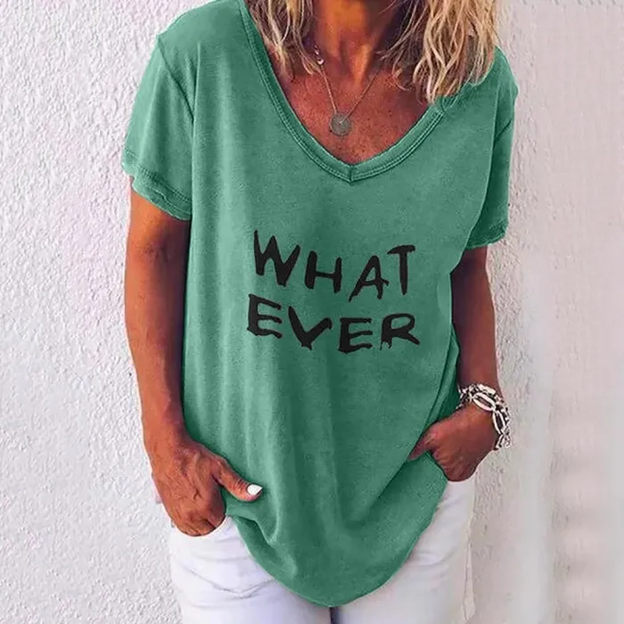 Classic loose t-shirt - short sleeve - letter printed