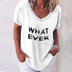 Classic loose t-shirt - short sleeve - letter printed
