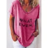 Klassisches lockeres T-Shirt - Kurzarm - Buchstabendruck