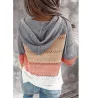 Meerkleurige sweater met capuchon - stikpatroonHoodies & Truien