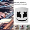 Marshmallow DJ helmet - luminous full face mask - with LED