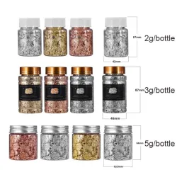 Gold foil paper - flakes - confetti - for epoxy resin craft / nail art / jewelry making