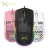 Delux M700A - wired gaming mouse - RGB - 7200DPI - lightweight - ergonomic - honeycomb shell