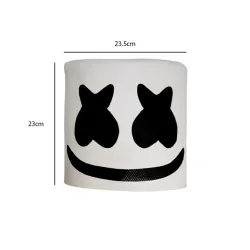 Marshmallow DJ Helm - leuchtende Vollmaske - mit LED