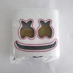 Marshmallow DJ Helm - leuchtende Vollmaske - mit LED
