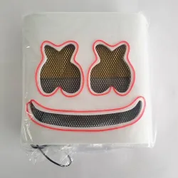 Marshmallow DJ-helm - lichtgevend volgelaatsmasker - met LEDFeest