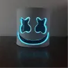 Marshmallow DJ-helm - lichtgevend volgelaatsmasker - met LEDFeest