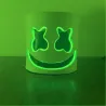 Marshmallow DJ helmet - luminous face mask - with LEDParty