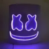 Marshmallow DJ helmet - luminous face mask - with LEDParty